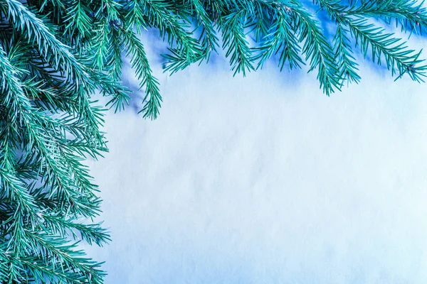 Christmas background with snow — Stock Photo, Image