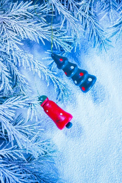 Weihnachten Hintergrund mit Schnee — Stockfoto