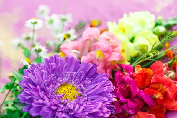 Bukiet kwiatów ogrodowych — Zdjęcie stockowe
