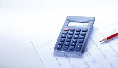 İşletim bütçe, hesap makinesi ve kalem