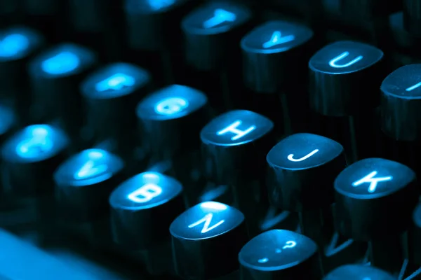 Клавиатура печатной машинки крупным планом — стоковое фото
