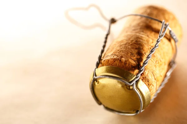 Champagne cork op papier — Stockfoto