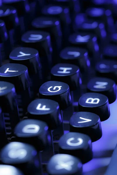 Keyboard of typewriter closeup — Stock Photo, Image