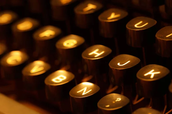 Tastatura mașinii de scris closeup — Fotografie, imagine de stoc