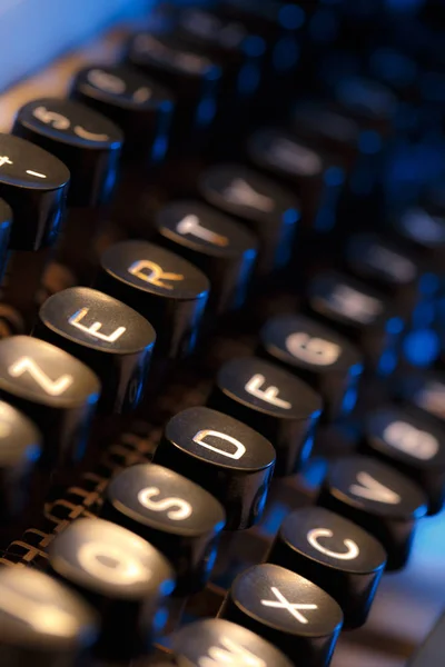 Clavier de la machine à écrire gros plan — Photo