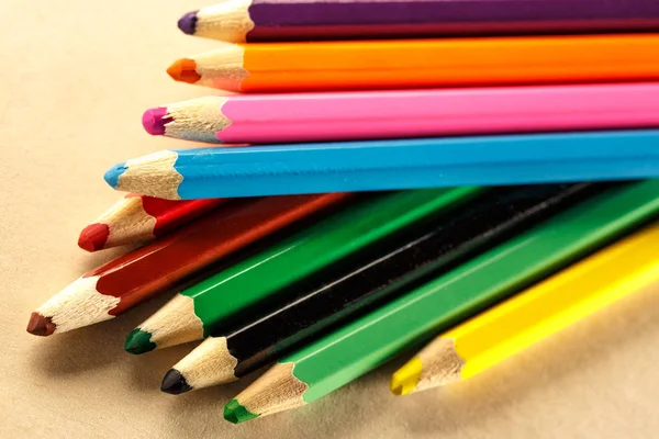 Palette of colorful pencils — Stock Photo, Image