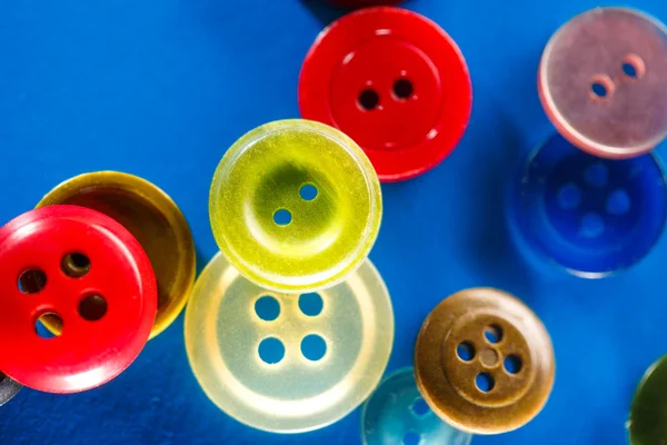 Mavi renkli düğmeler — Stok fotoğraf