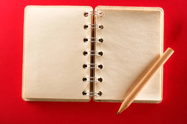 Caderno em branco aberto — Fotografia de Stock