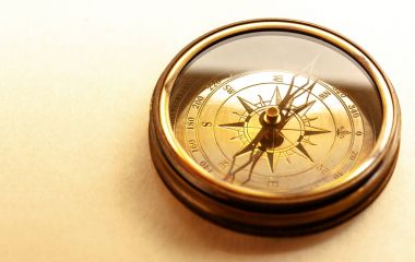 Vintage brown compass clipart