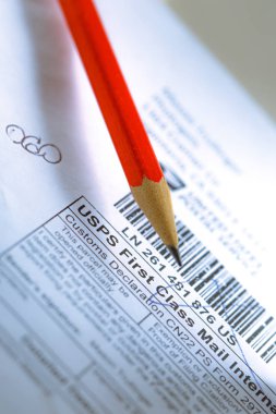 Uluslararası posta zarf parsel kapak