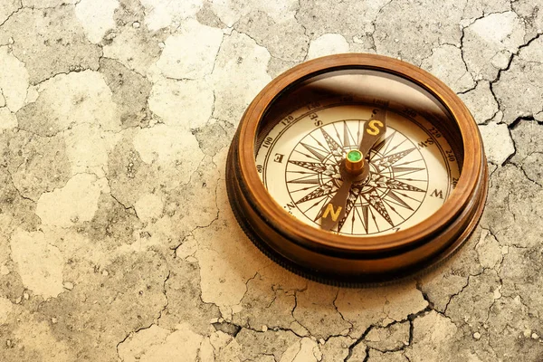 Vintage brown compass — Stock Photo, Image