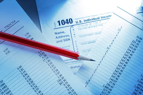 Formularz podatkowy i budżetu operacyjnego — Zdjęcie stockowe