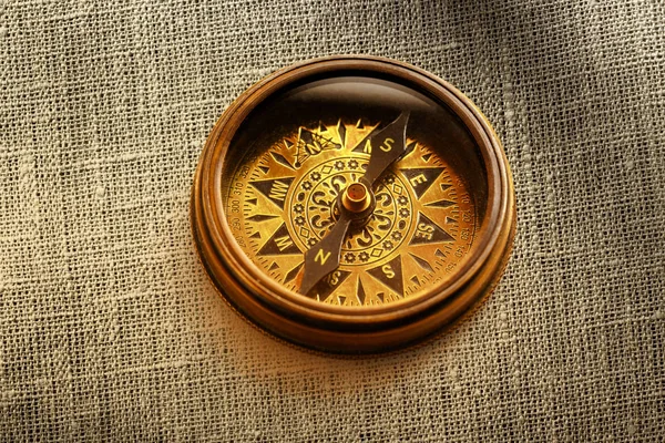 Vintage brown compass — Stock Photo, Image