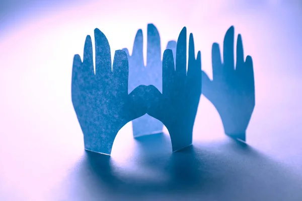 Paper hands in connection