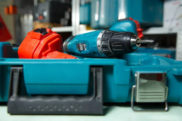 Screwdriver placed in box — Stock Photo, Image