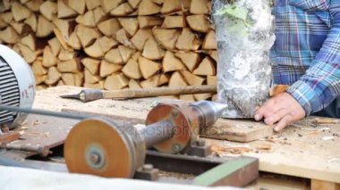 Taze huş günlükleri Doğrama ahşap