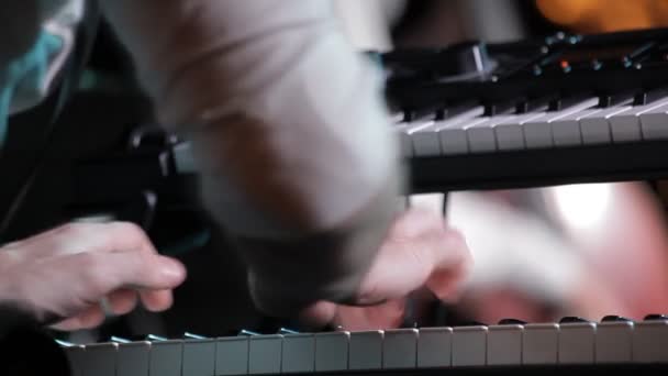 Musician Playing Piano — Stock Video