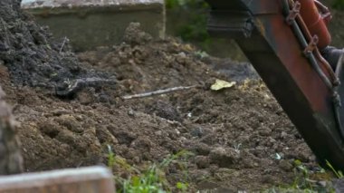 Closeup eski Ekskavatör