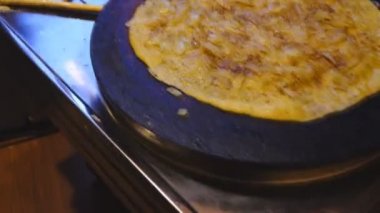 Krep pişirme işlemi