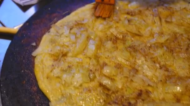 Krep Pişirme Işlemi — Stok video