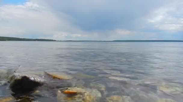 Ondulações Água Superfície Lago — Vídeo de Stock