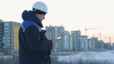 Foreman ile yastık büyük inşaat projesi