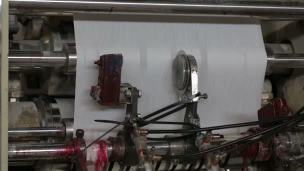 Papierproductie in de papierfabriek — Stockvideo