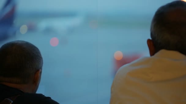 Passengers waiting for the boarding at airport — Stock Video