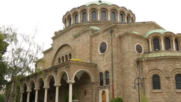 Kostel sv. Nedely v Sofii — Stock video