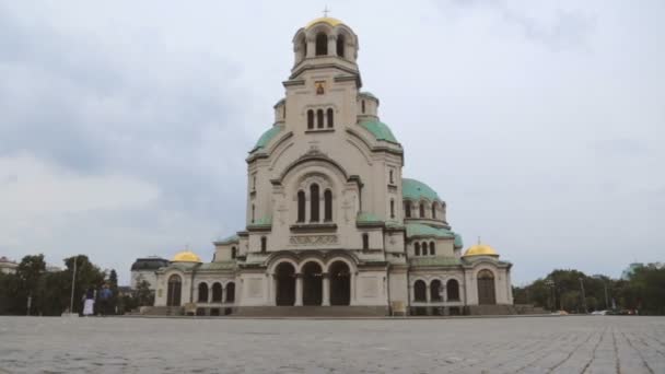 Sofya 'daki Alexander Nevsky Katedrali — Stok video