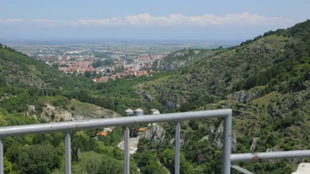 Vista desde una montaña en Bulgaria — Vídeos de Stock