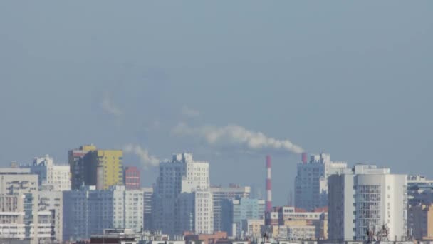 Tubi di soffocamento di una fabbrica. Timelapse — Video Stock