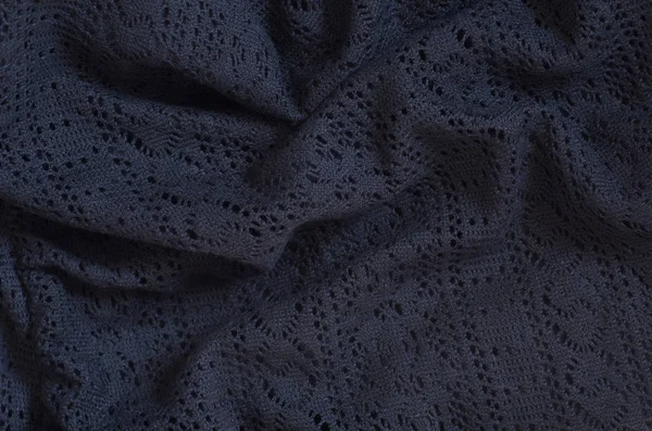 Black openwork fabric — Stock Photo, Image