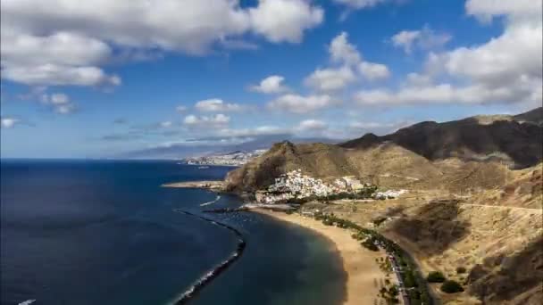 Los Teresitas strand op Tenerife. Spanje — Stockvideo