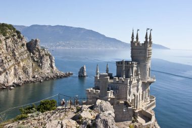 Swallows Nest little castle in Crimea clipart