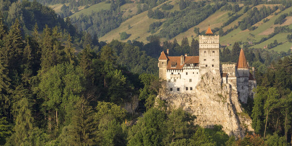 Dracula Castle in Bran at sunrise