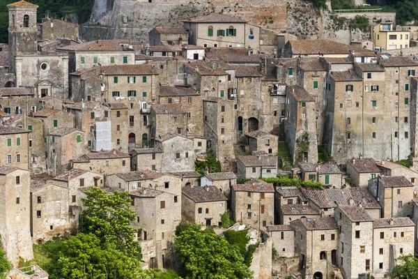 Вид на древний город Сорано, Италия — стоковое фото