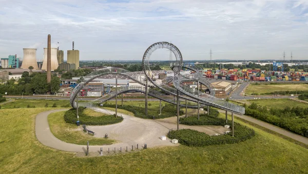 Kaplan ve kaplumbağa Magic Mountain Duisburg içinde havadan görünümü