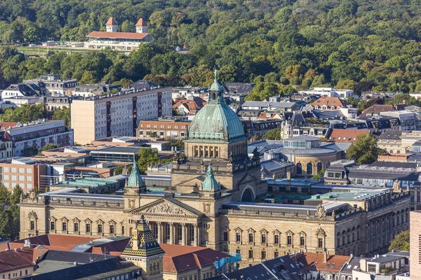 Vista aérea do Tribunal Administrativo Federal em Leipzig — Fotografia de Stock