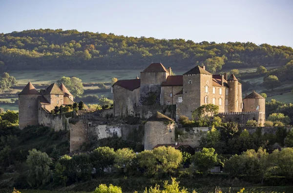 Castillo de Berze, la fortaleza más grande y antigua del sur de Borgoña — Foto de Stock