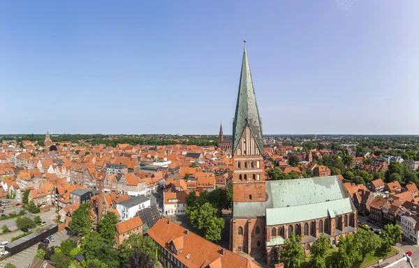 Luneburg, Almanya'nın havadan görünümü