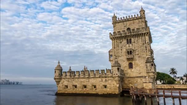 Wieża Belem w Lizbonie, Portugalia — Wideo stockowe