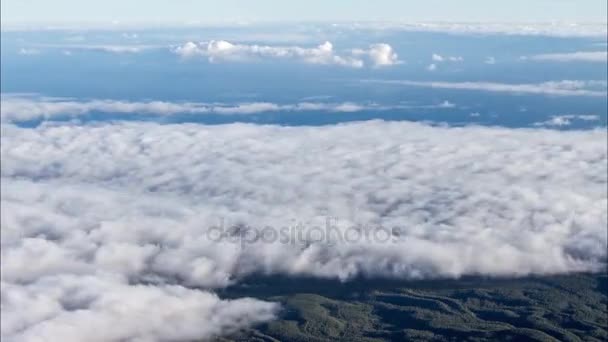 Σύννεφο στη θάλασσα για το εθνικό πάρκο του Teide — Αρχείο Βίντεο