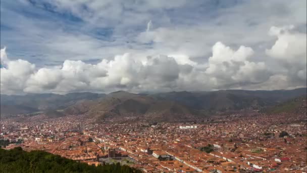 Widok na zjeżdżalnie w Cusco, Peru — Wideo stockowe