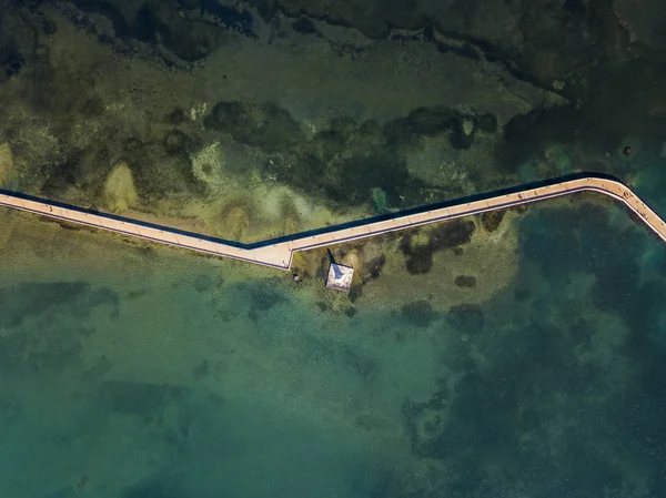 アルゴストリ ケファロニア島市のデ Bosset 橋の空撮 — ストック写真