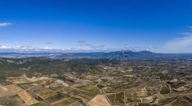 İspanya 'nın La Rioja eyaletinin havadan görünüşü