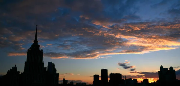 Silueta del paisaje urbano de Moscú — Foto de Stock