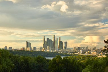 Moskova Cityscape gökdelenler ile