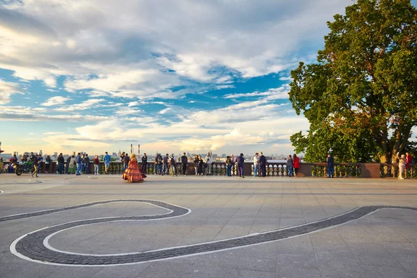 Moskova, Rusya - 10 Temmuz 2017: Gözlem güverte Vorobyovy G