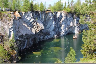 Marble quarry in Ruskeala clipart